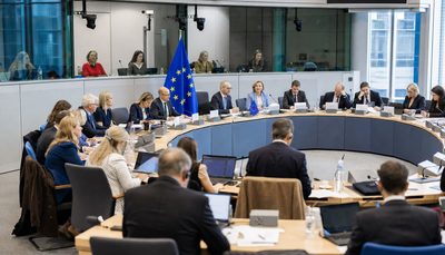 European Parliament committee meeting in a Brussels committee room